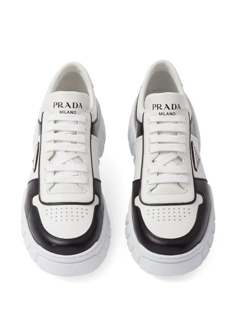 prada low top graphic sneaker|Prada leather low top sneaker.